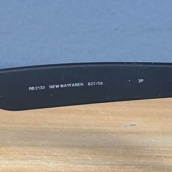 Ray-Ban RB2132 622/58 New Wayfarer Unisex Black Sunglasses Acetate Frame-Only - Picture 5 of 7